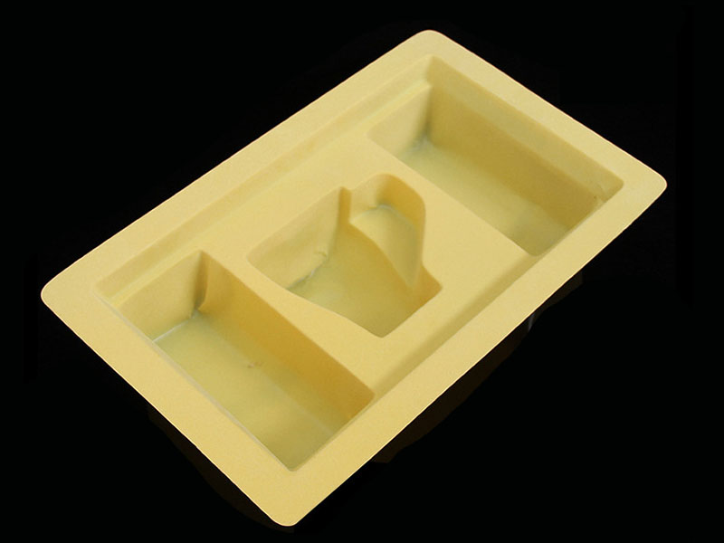 化妆品黄色植绒吸塑内托